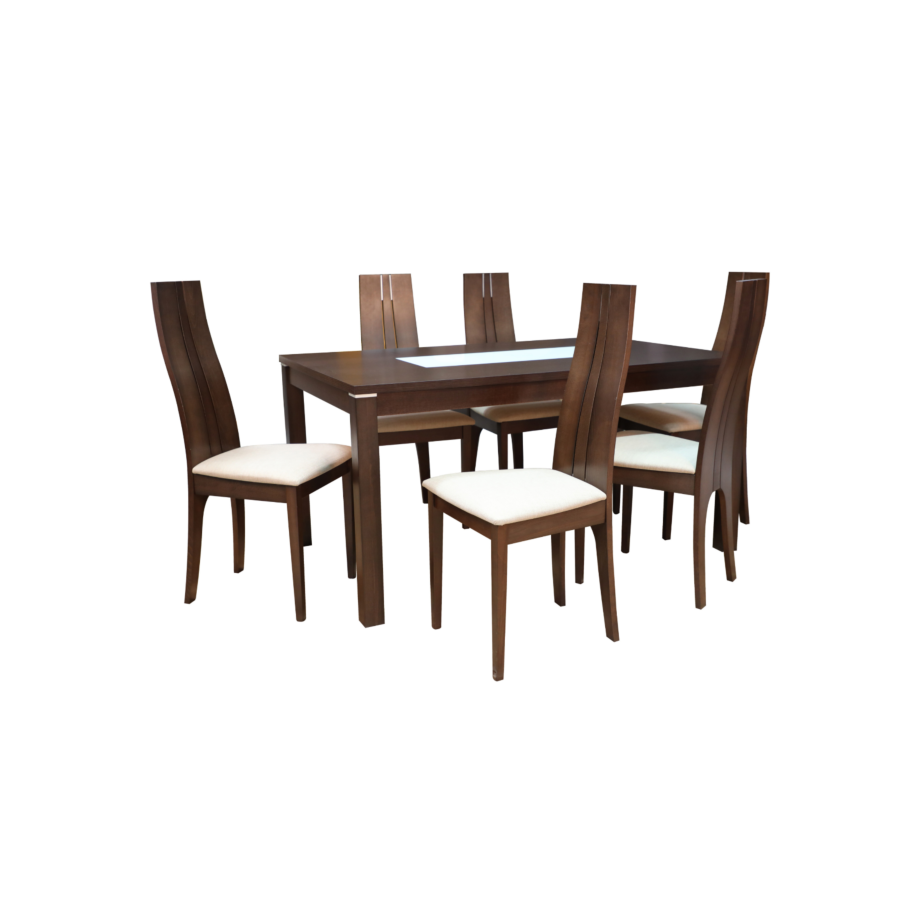 Set Table + 6 Chaises Bruno Marron Sets Table avec chaises