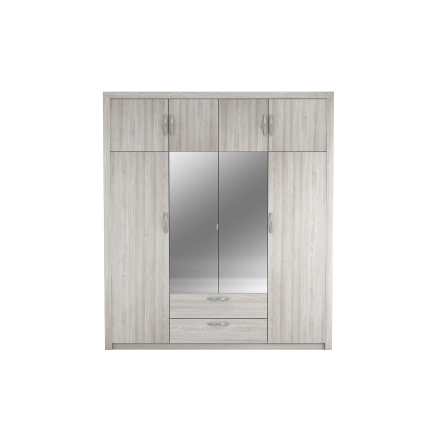 Armoire Pluton 198X57X224Cm - Gris Les Bons Plans