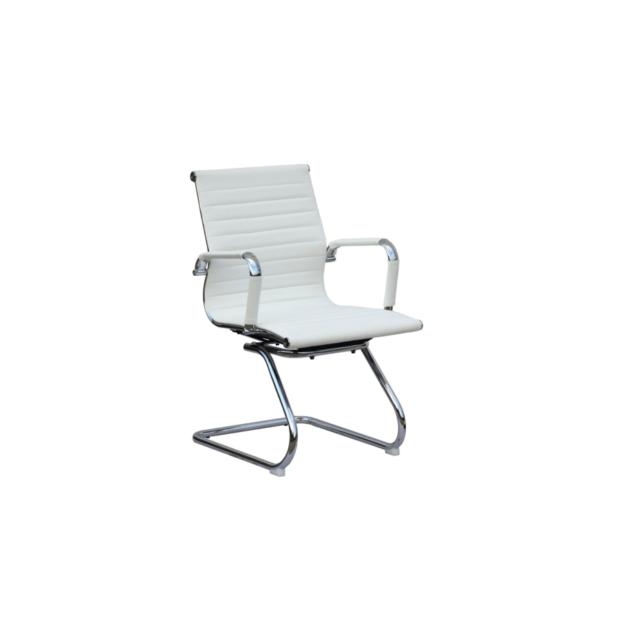 Fauteuil Visiteur Bella - Blanc Déstockage