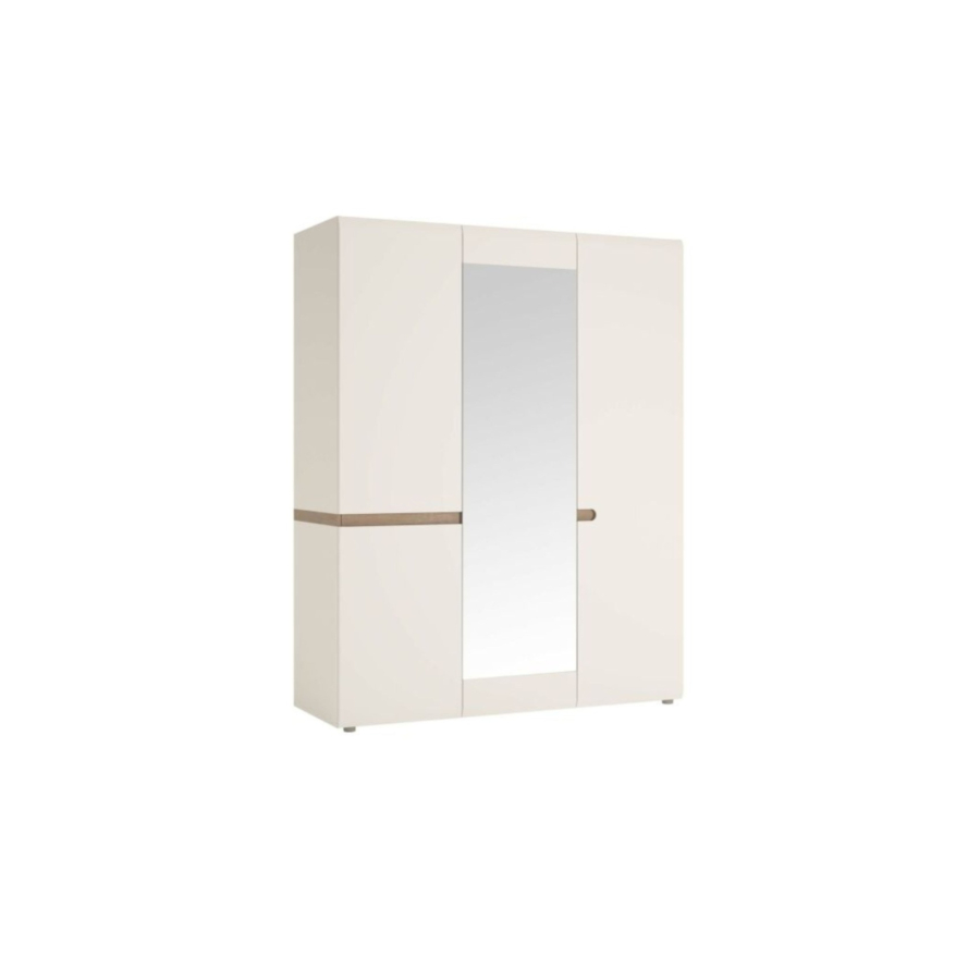 Armoire Linate - Blanc / Chêne Beige Soldes été vague 2