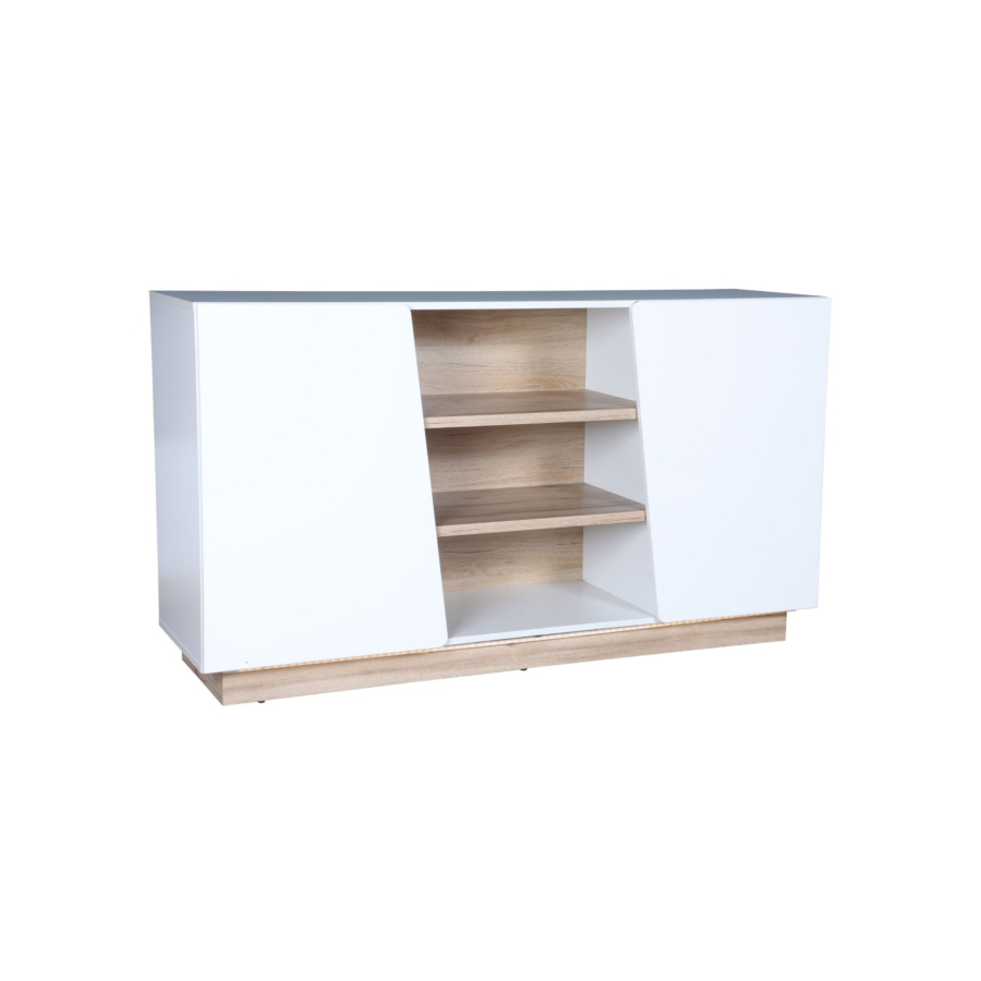 Commode Hulon - Chêne / Blanc Brillant Buffets
