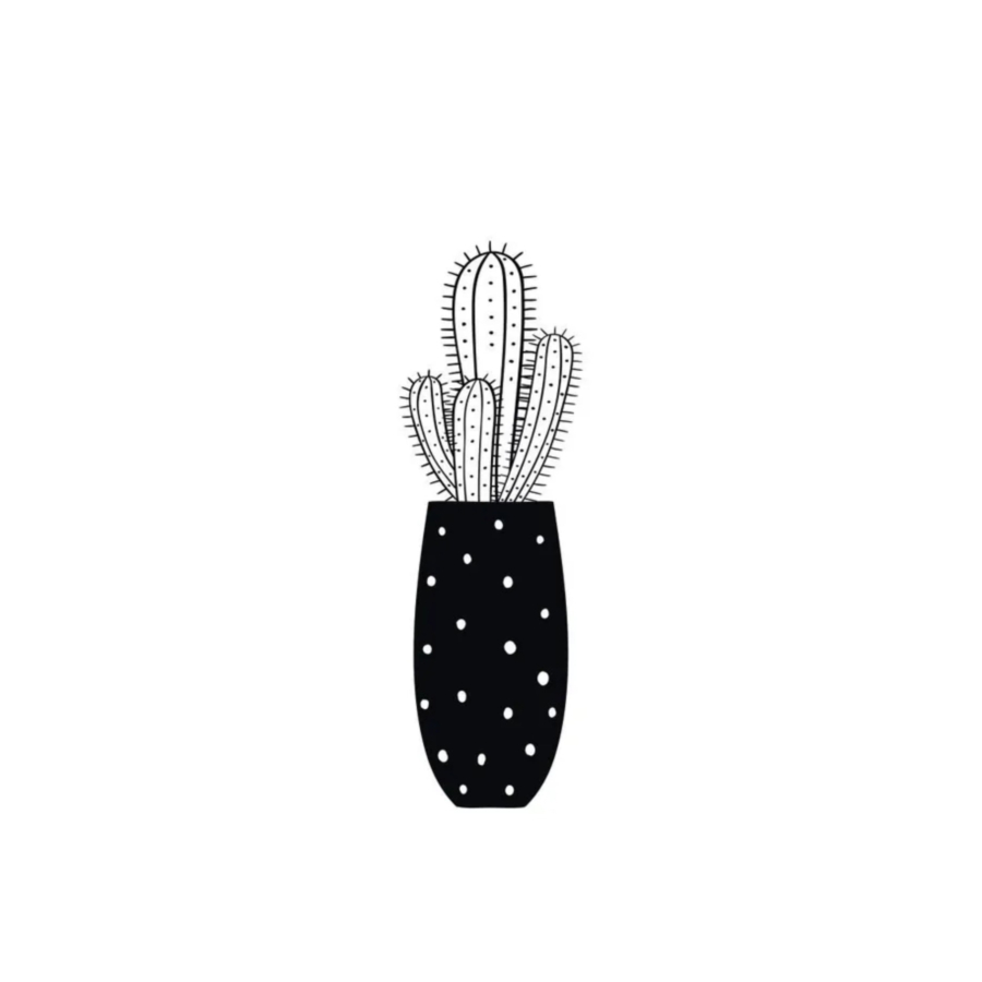 Stickers Cactus - Noir Accessoires