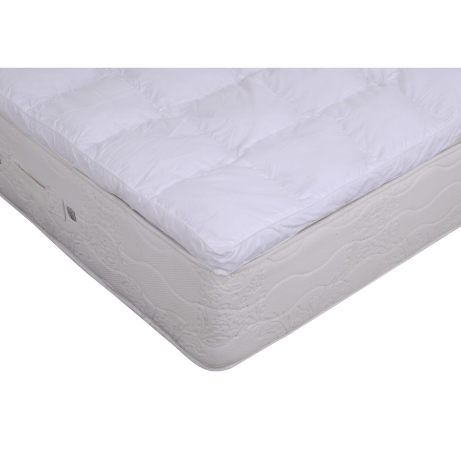 Surmatelas Fmt 5 Cm Coton/Flocons 120X200 Cm - Blanc Essentiel HIVER