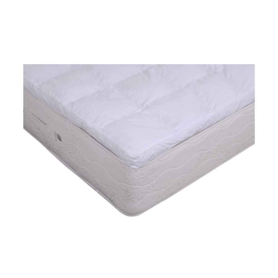 Surmatelas Fmt 5Cm Coton/Flocons 160X200Cm - Blanc Essentiel HIVER