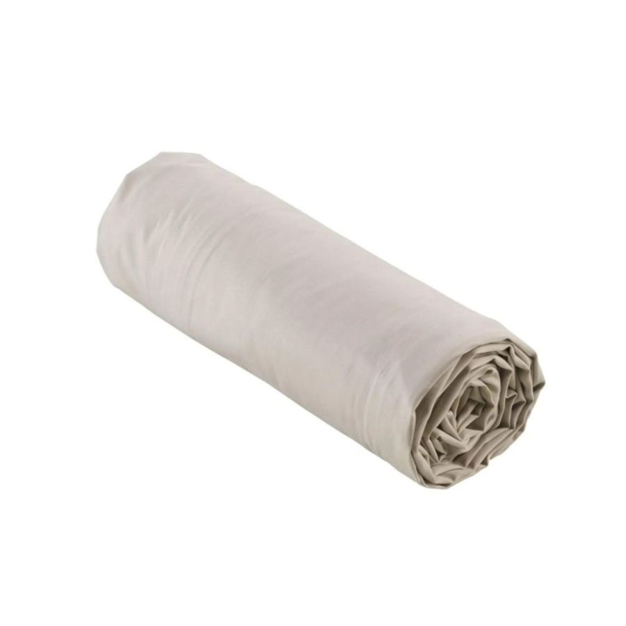 Drap Housse Percale Uni 78 Fils - Beige Draps