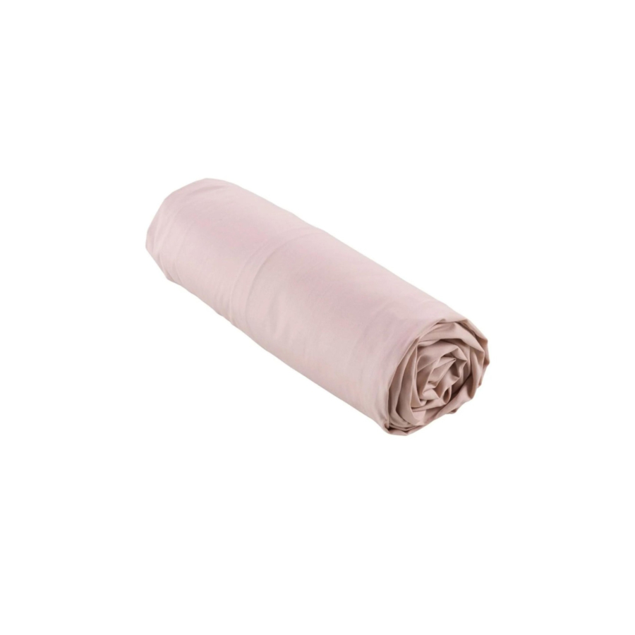 Drap Housse Percale Uni 78 Fils 160X200Cm - Rose Draps
