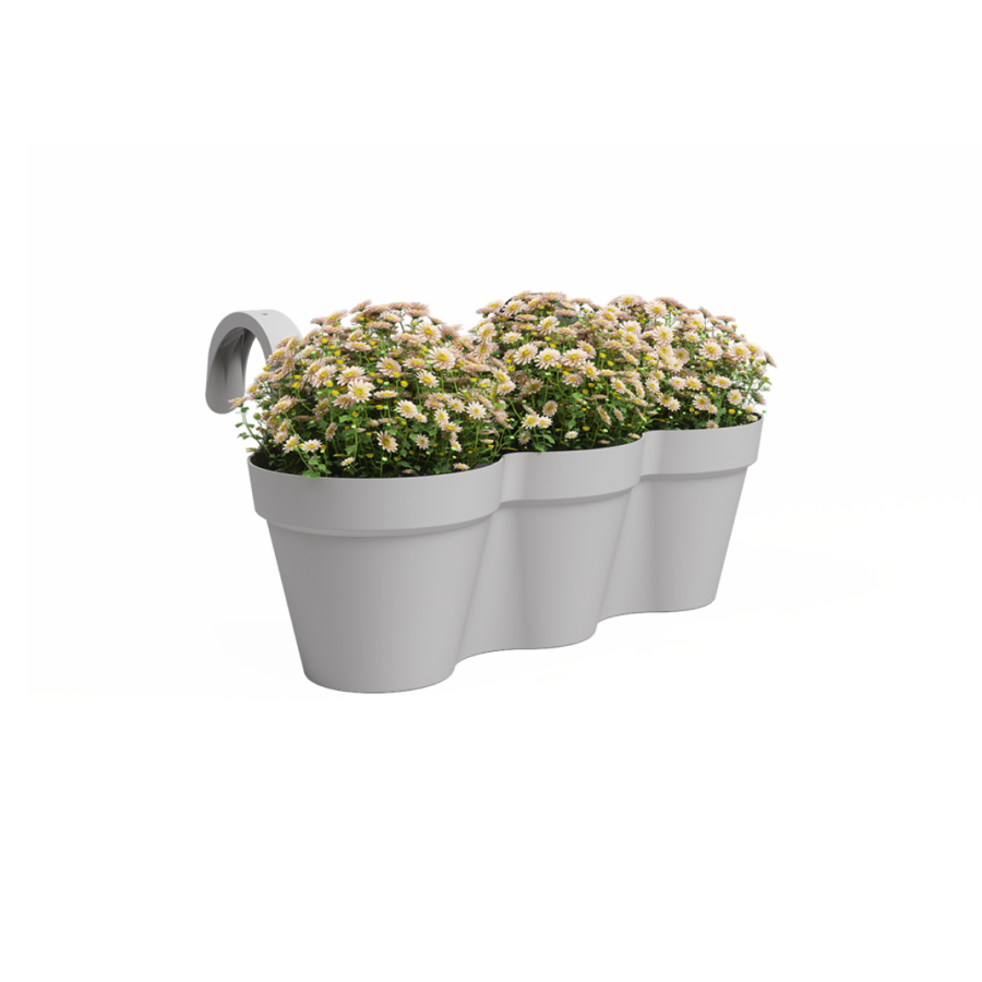 Pot Capri Balcony Triple 54Cm - Gris Clair Pots / cache pot / jardinières