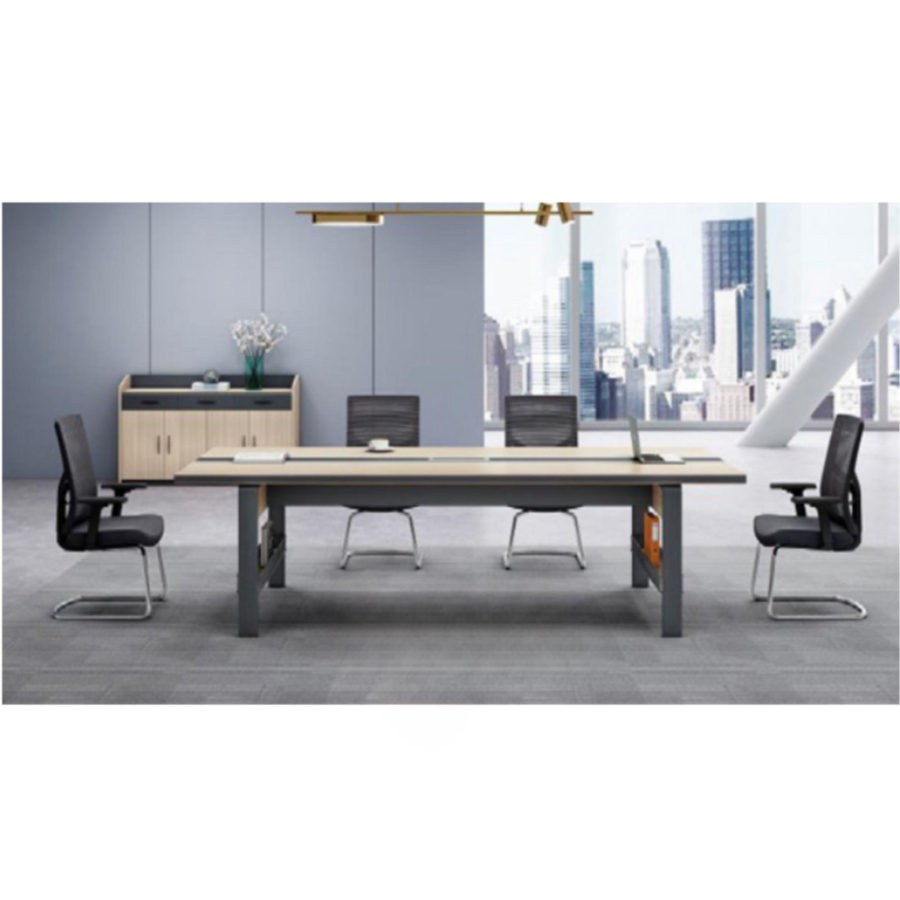 Table De Conférence Elegance Fashion - Beige / Gris Foncé Mobilier Pro