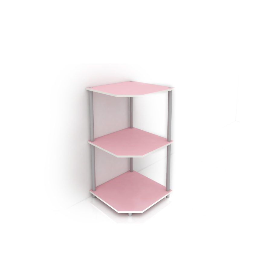 Etagère Hvp 2 Niveaux 39,5X39,5X75,5Cm - Rose Déstockage