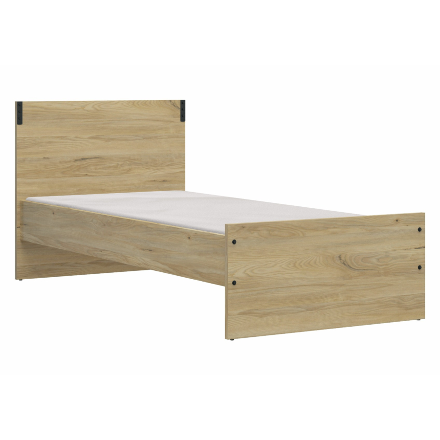 Lit Lara Avec Sommier 90X200Cm - Chêne Chambre enfant