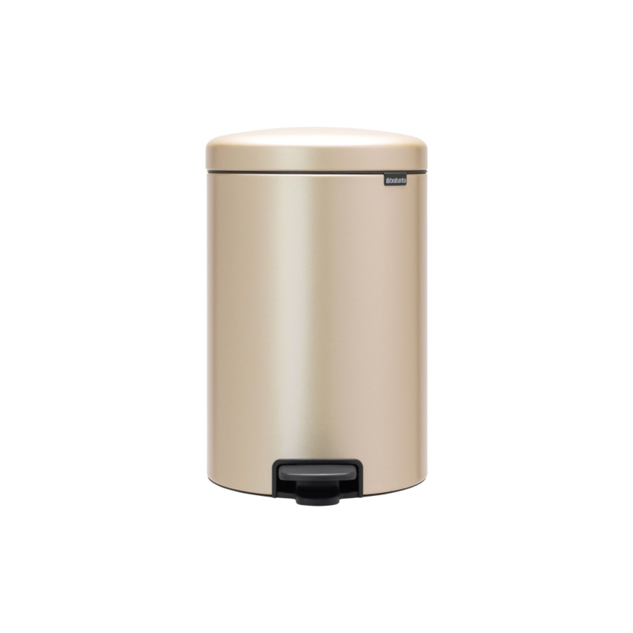 Poubelle A Pédale Newlcon 20L - Champagne Poubelles de salle de bain