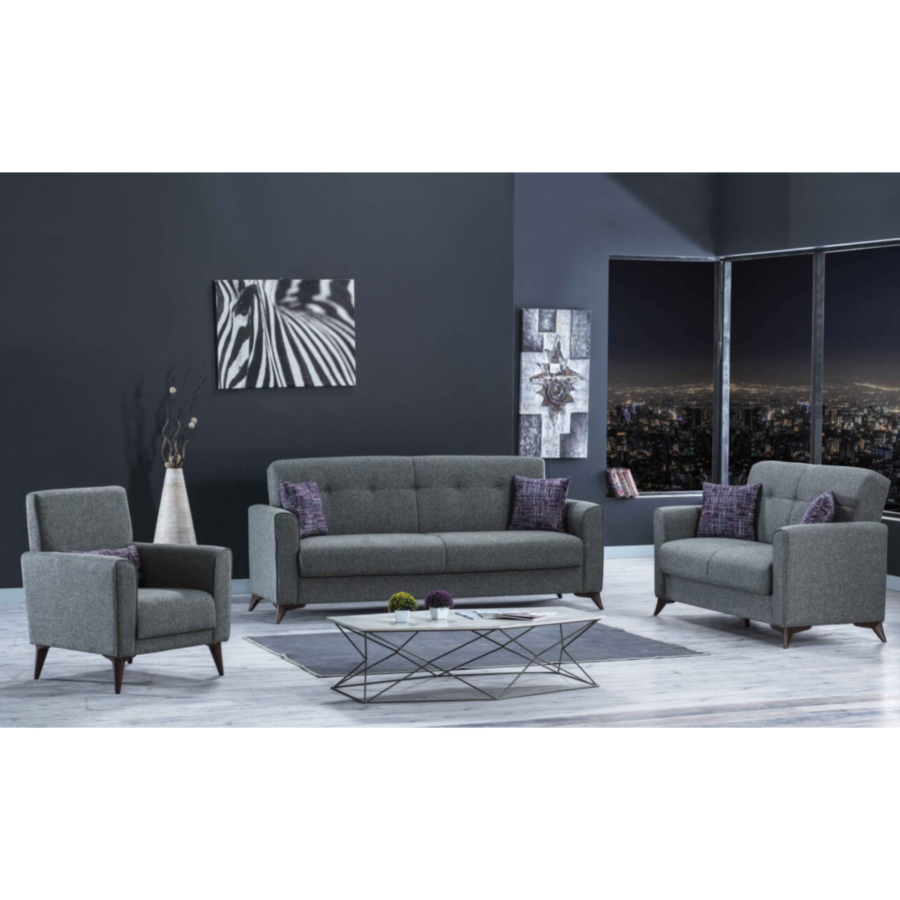 Salon Stockholm 3+2+1 Avec Fonction Lit Sofa