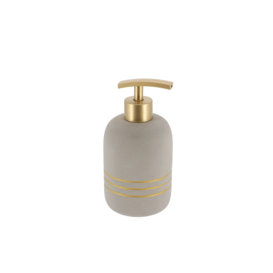 Distributeur À Savon Strie Gres 400 Ml - Beige / Or Accessoires