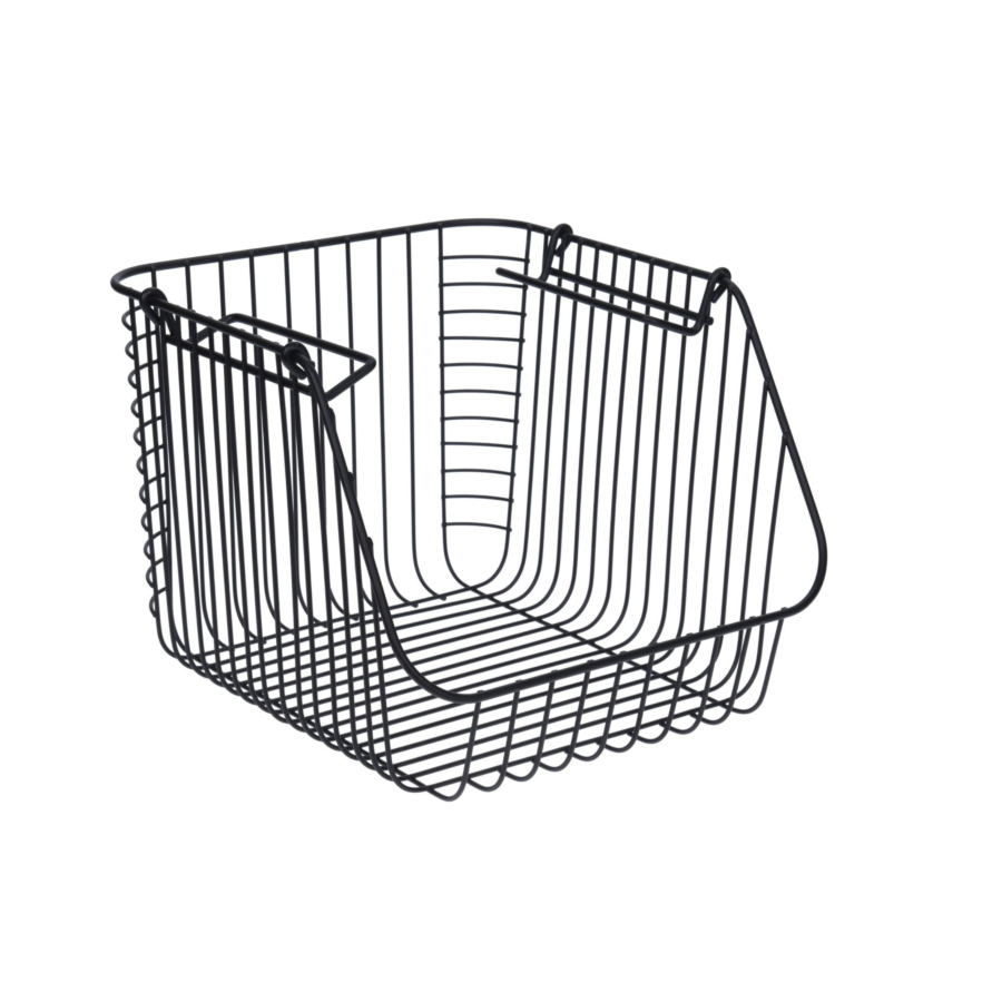 Panier En Métal 29X27X21Cm - Noir Rangement cuisine