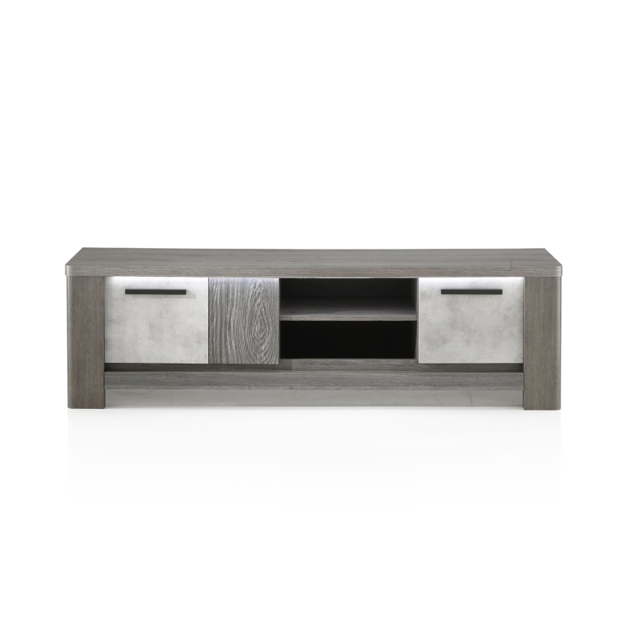 Meuble Tv Bolzano Avec Led Chêne Béton Soldes été vague 2