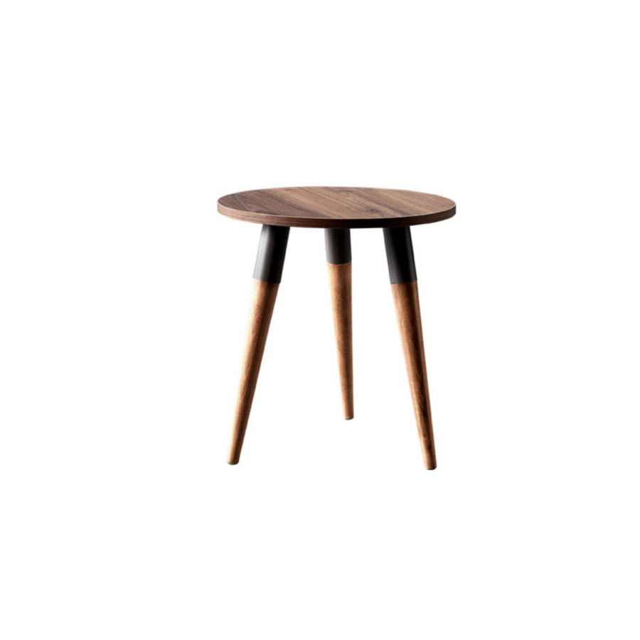 Table De Coin Flemens 45X45X46Cm - Taupe / Chêne Tables basses