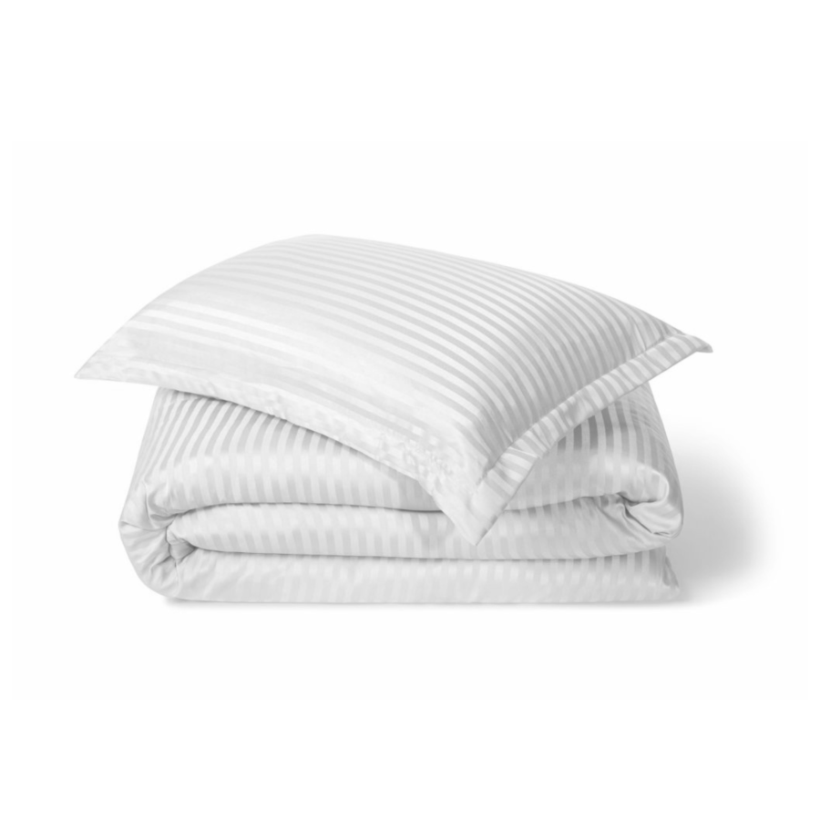 Pack Couette + Drap + 2 Taies D'Oreiller Satiné - Blanc Textile blanc