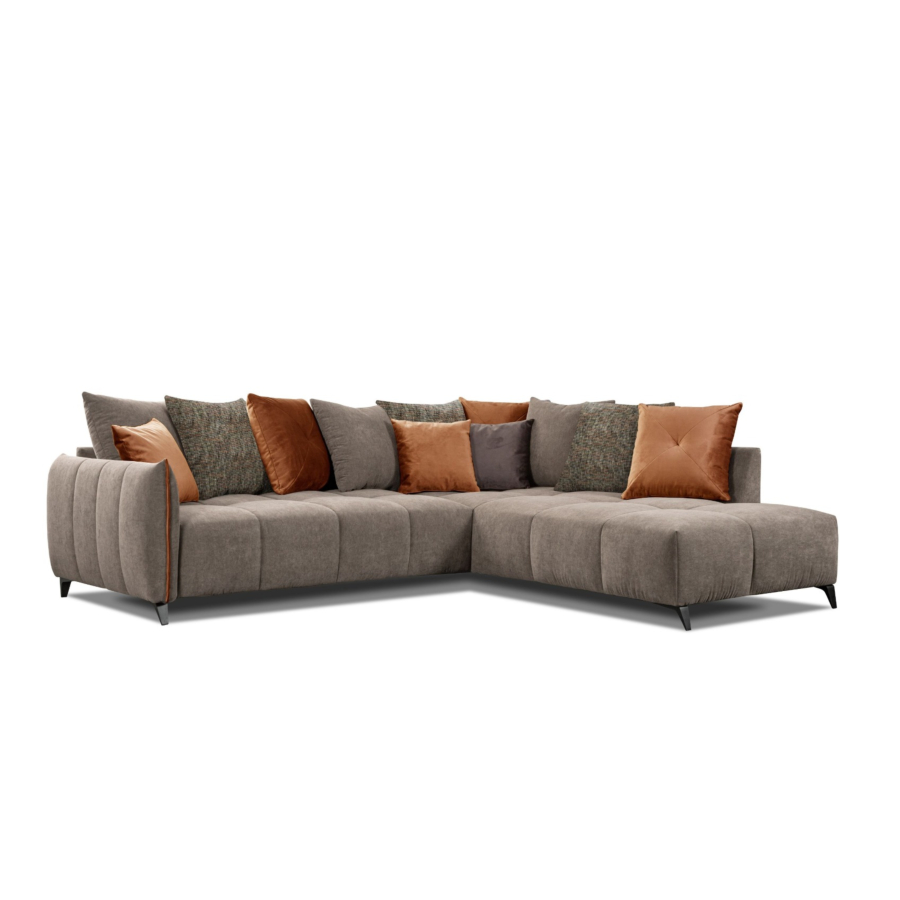Canapé D'Angle Marello Méridienne Droite - Marron Sofa