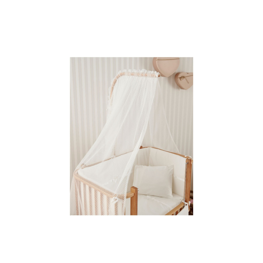 Berceau Mood 50X90Cm Avec Matelas Et Moustiquaire Naturel - Ecru Lits bébés