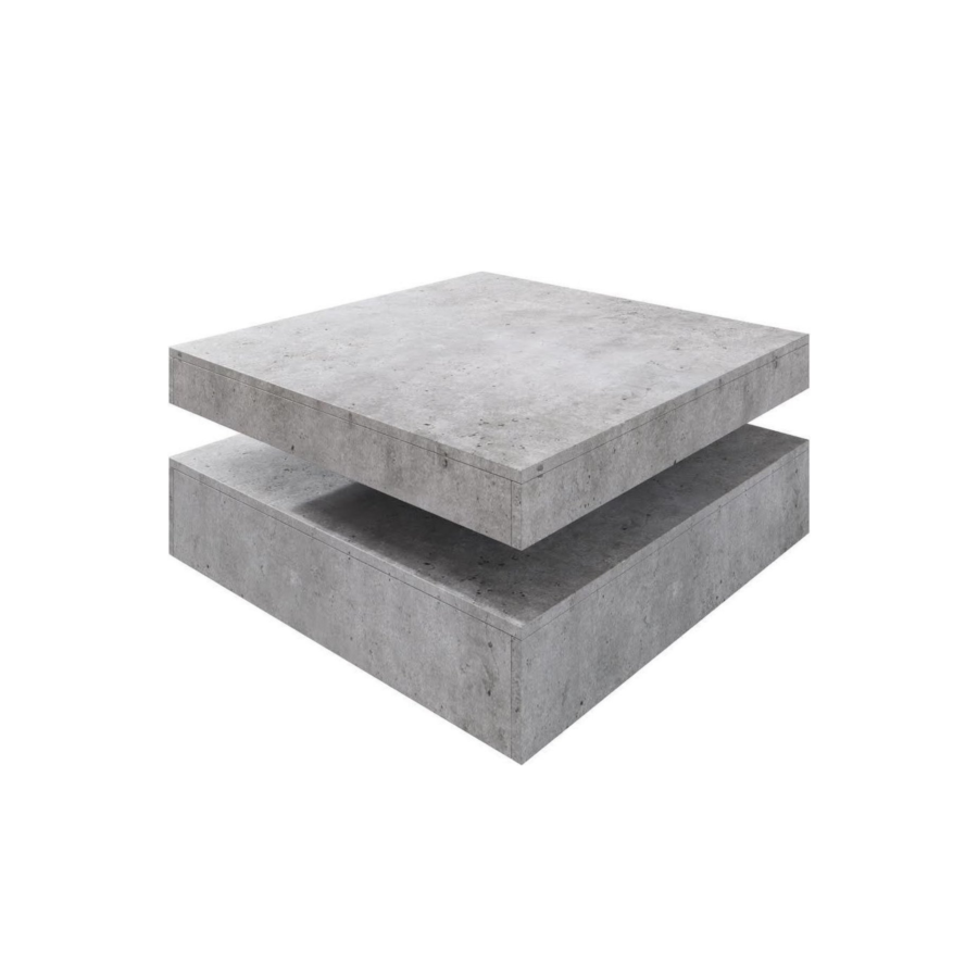 Table Basse Rotative Trapp - Béton / Gris Clair Séjour