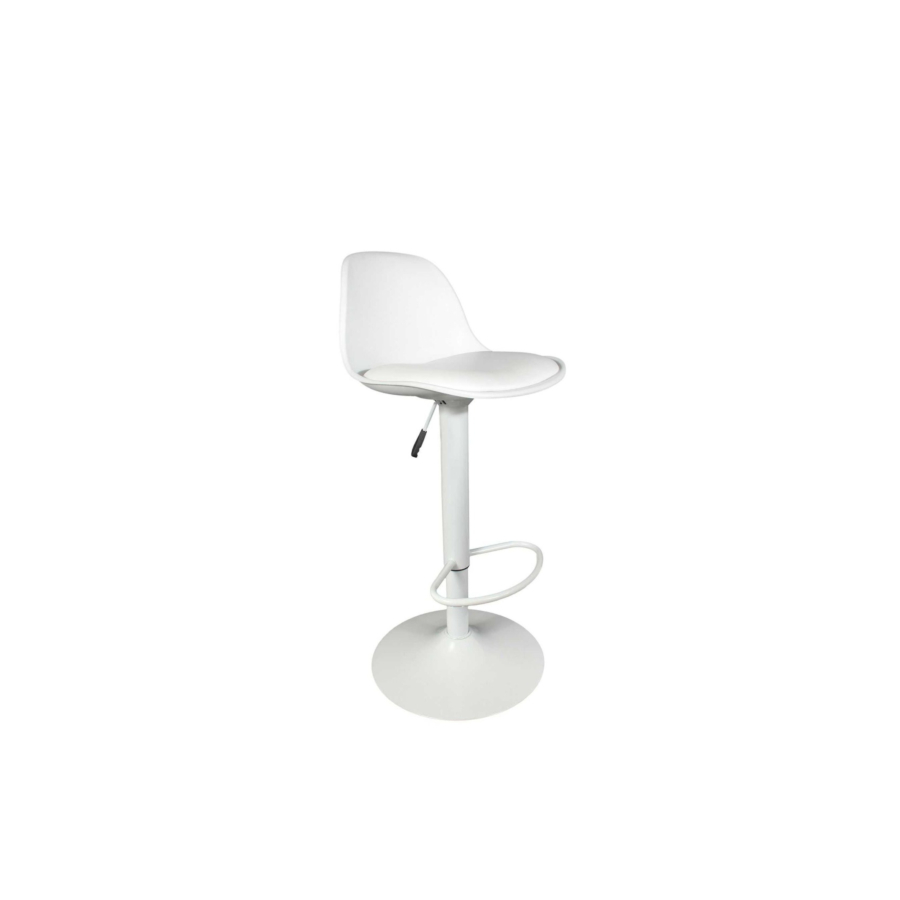 Tabouret Isak Avec Coussin Fixe - Blanc Tabourets et chaises hautes