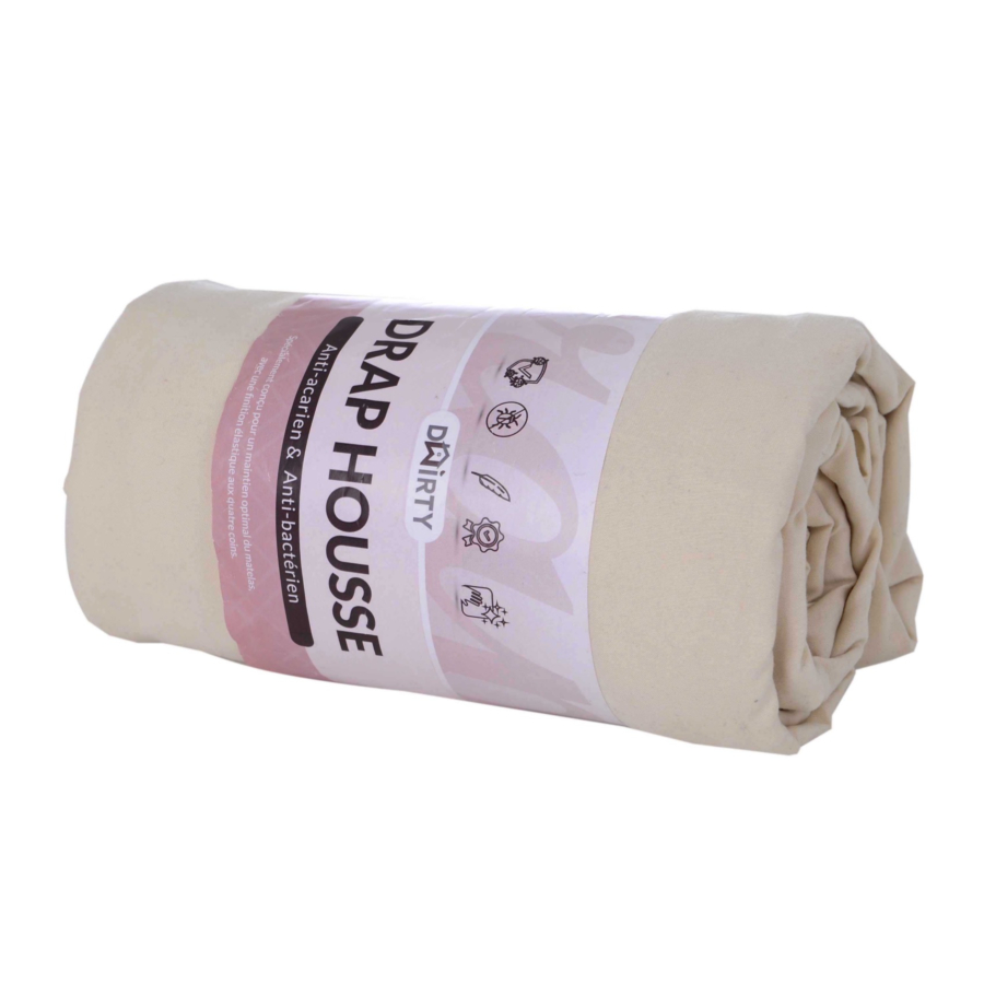 Drap Housse Bonnet De 30Cm - Beige Draps
