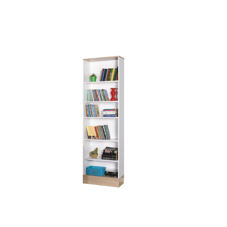 Bibliothèque Base 6 Étagères - Chêne / Blanc Étagères et bibliothèques rangements