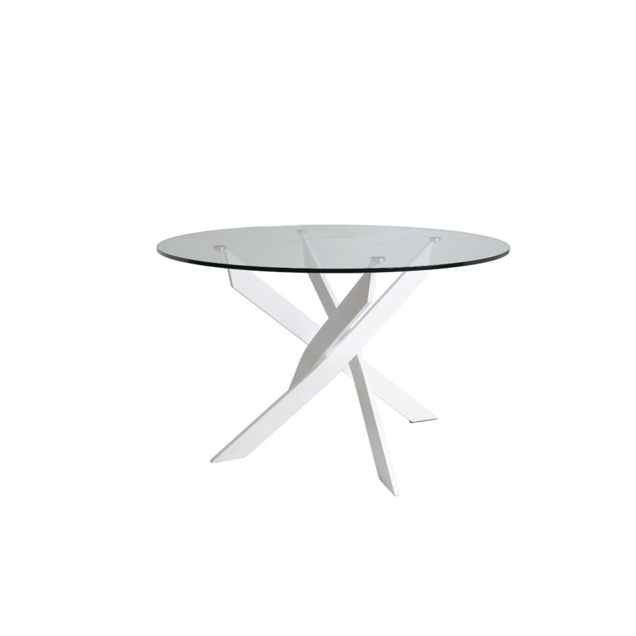 Table À Manger Ruth - Blanc / Naturel Séjour
