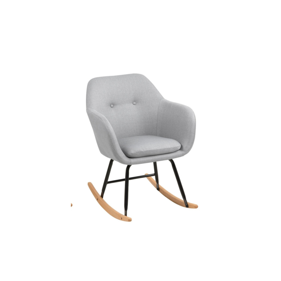 Fauteuil À Bascule Emilia - Gris Clair Déstockage