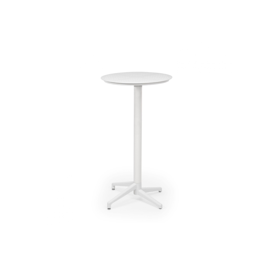 Table Haute Moon Ronde - Blanc Soldes été vague 2