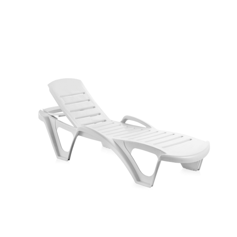Bain De Soleil Multipostions Monoblock - Blanc Liquidations Jardin