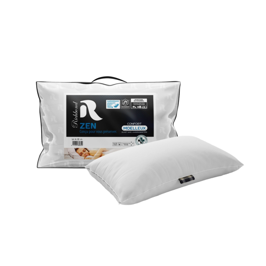 Oreiller Richbond Zen Moelleux 70X45Cm - Blanc Essentiel HIVER