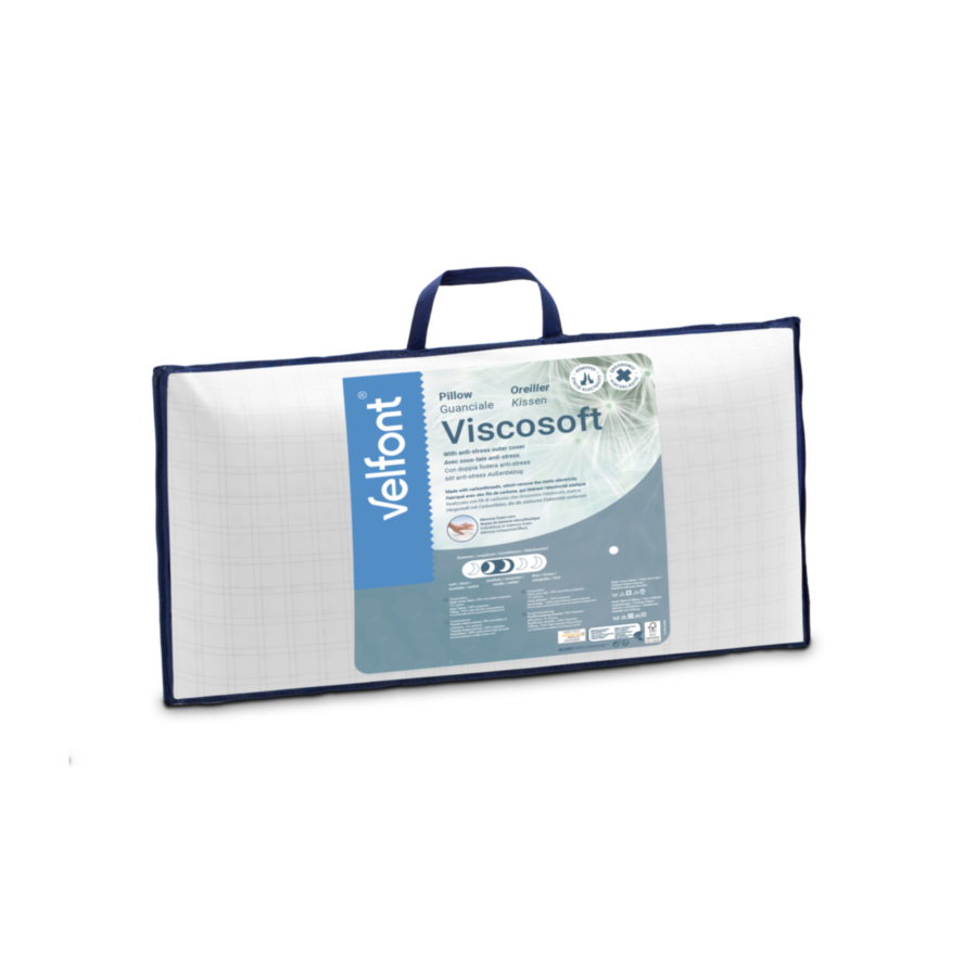 Oreiller Visco Bamboo 40X70Cm - Blanc Textile blanc