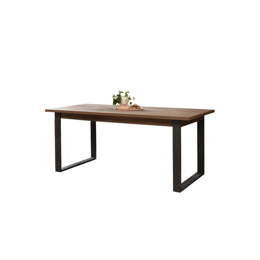 Table À Manger Infinito - Gris Anthracite / Marron Salon et séjour