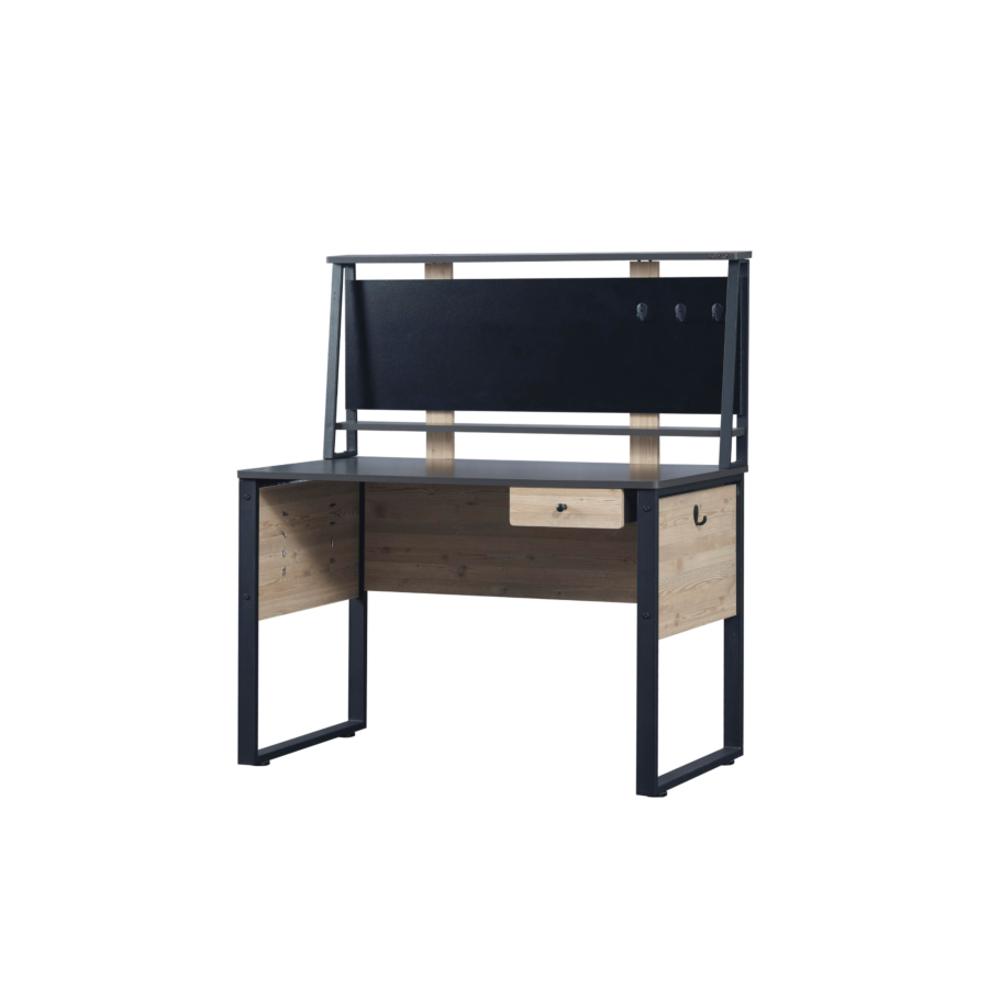 Bureau Boss 1 Tiroir - Gris Foncé / Beige Bureau Junior