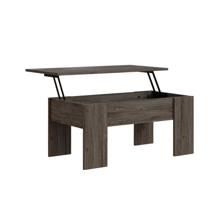 Table Basse Junio Avec Plateau Relevable - Marron Foncé Tables basses