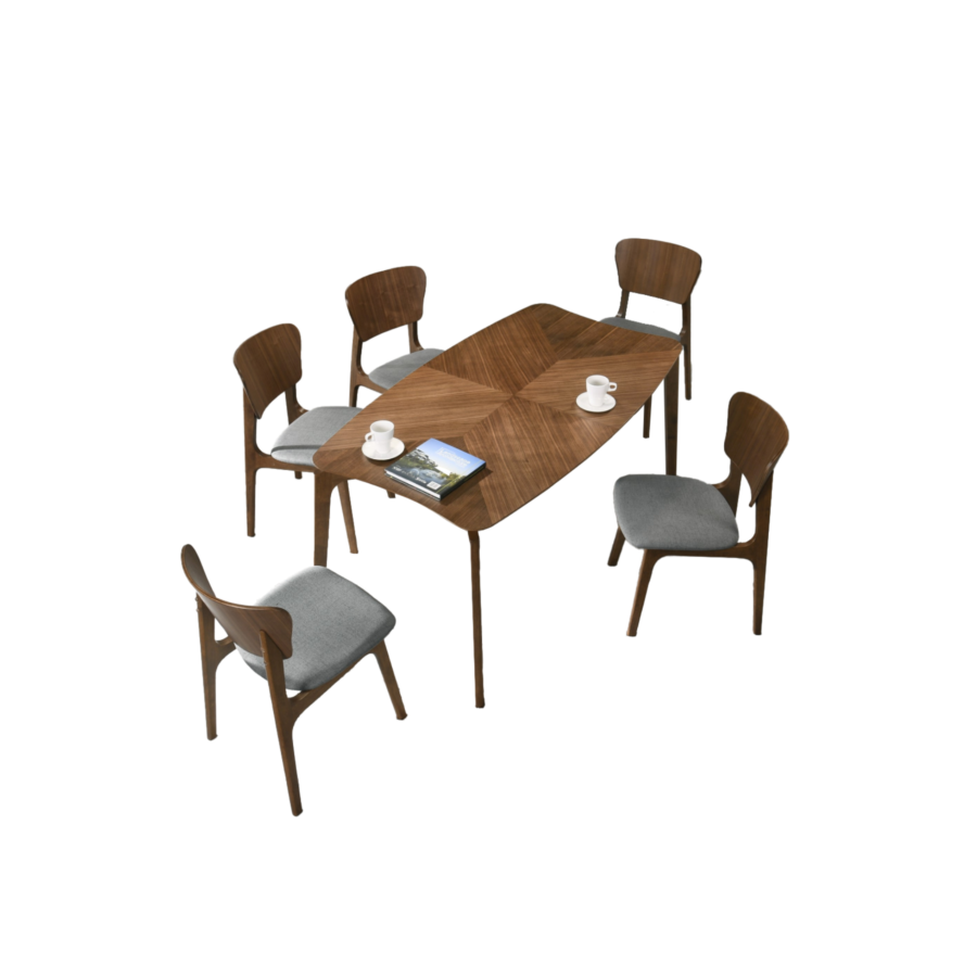 Set Table À Manger Niro Avec 4 Chaises - Marron Offres Ramadan