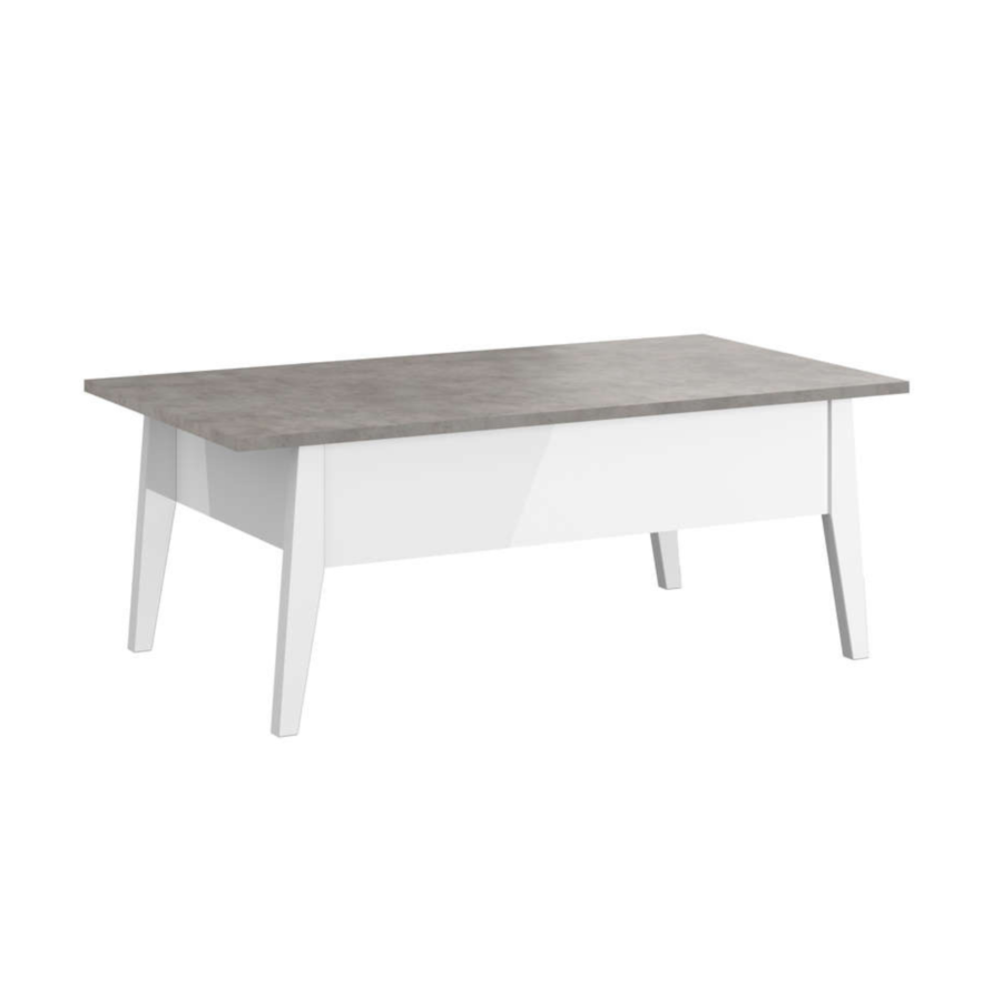 Table Basse Relevable Level - Gris / Blanc Déstockage