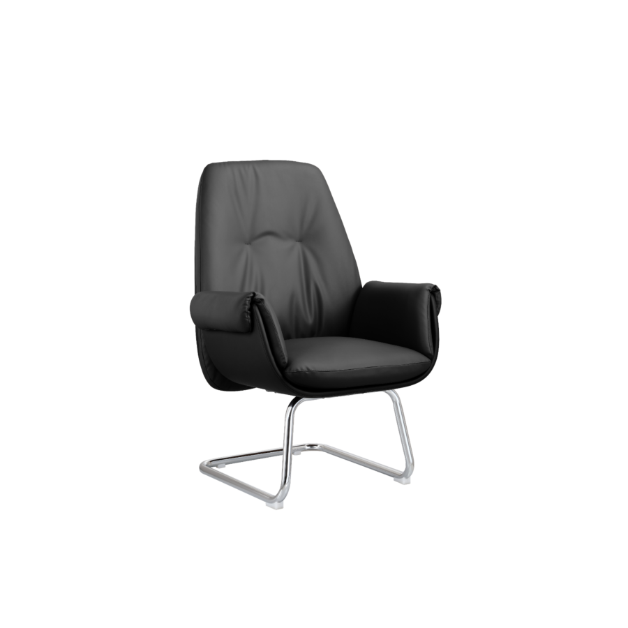 Fauteuil Visiteur New Orcus - Noir Mobilier Pro
