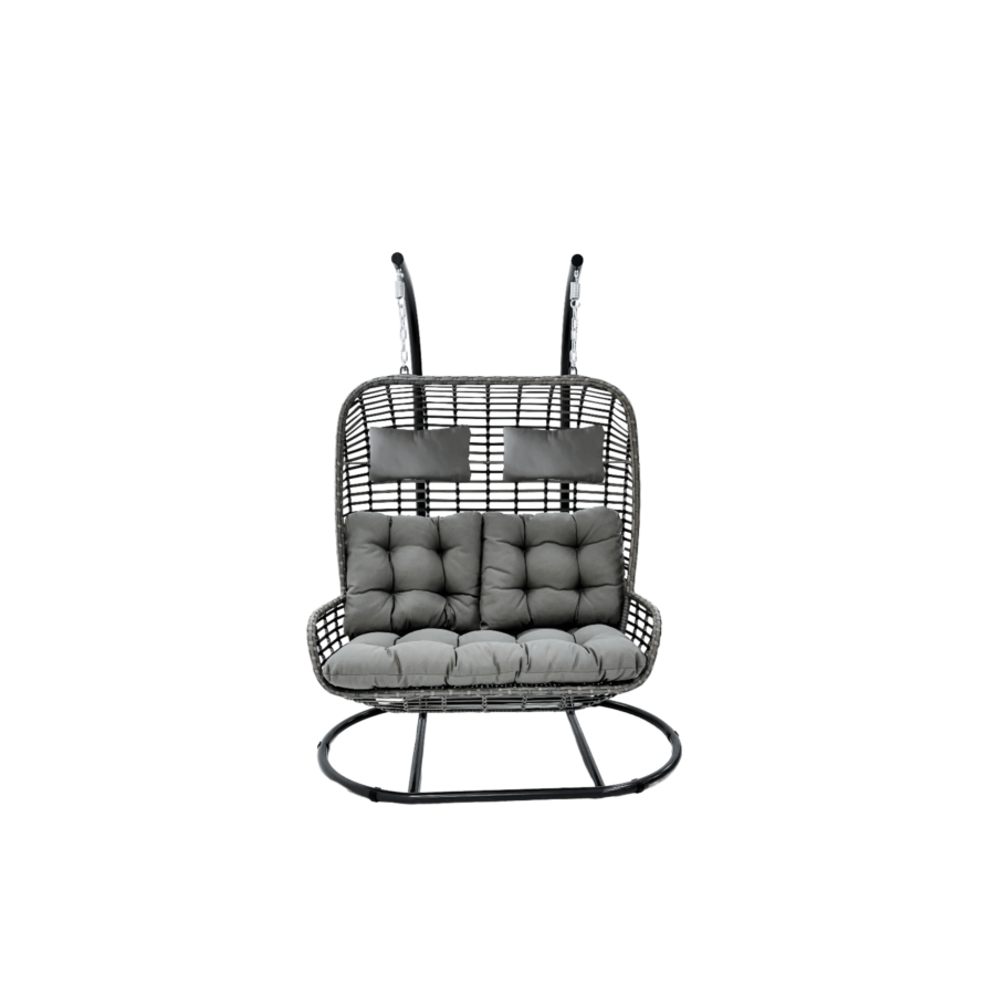 Chaise Pendante 2 Places New Glory - Gris Liquidations Jardin