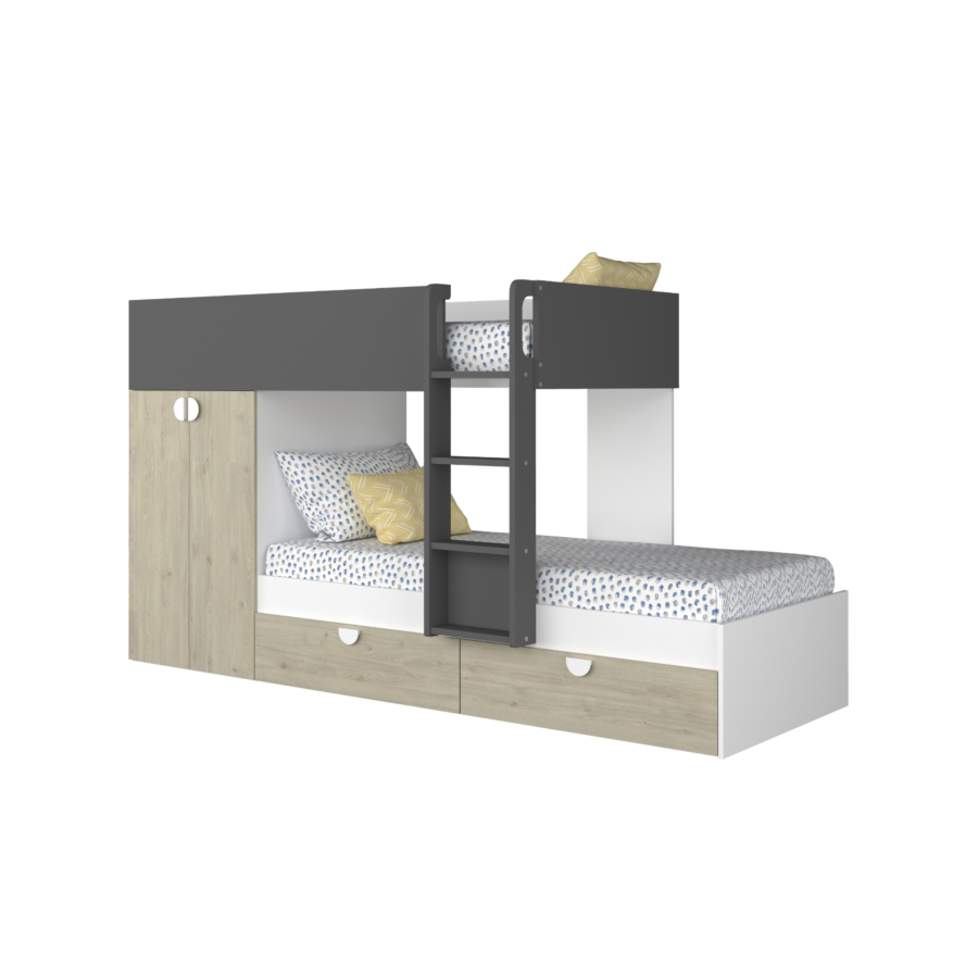 Lit Superposé Flip 90X190Cm Chambre enfant