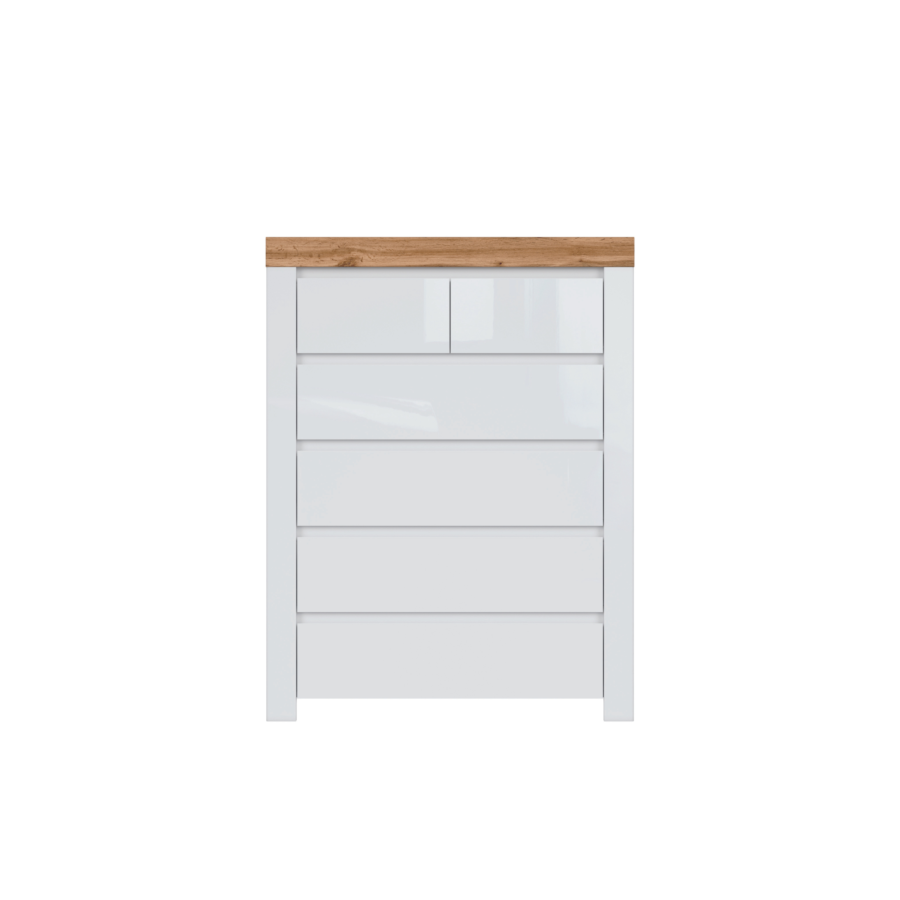 Chiffonier Holten - Chêne / Blanc Promos printemps