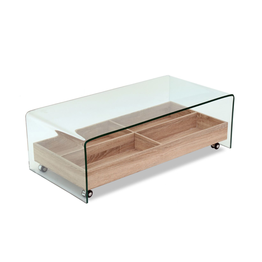 Table Basse Kinshasa Avec Niche - Blanc / Beige Soldes été
