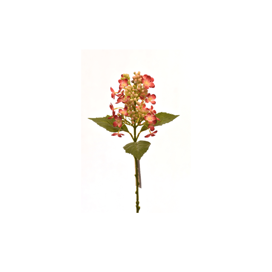 Fleur Hortensia 39Cm - Rouge Clair Déstockage