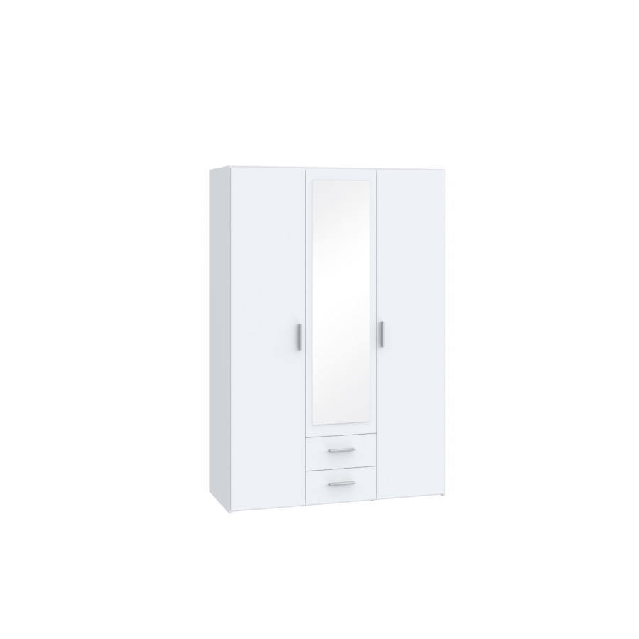 Armoire Telane Avec 3 Portes - Blanc Armoires rangements