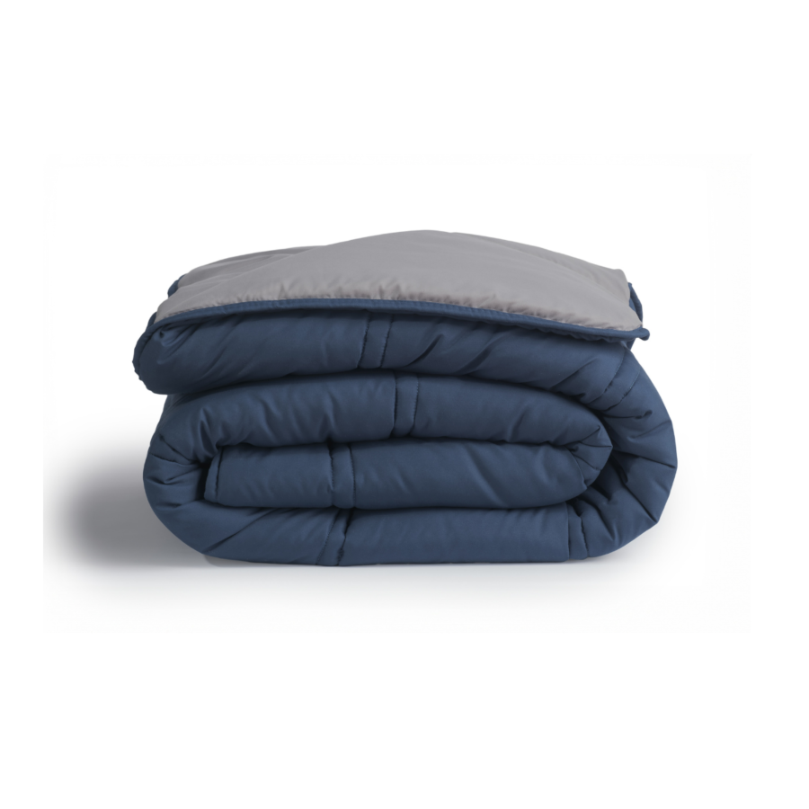 Couette Boutys Richbond Bicolore 300G - Bleu / Gris Essentiel HIVER