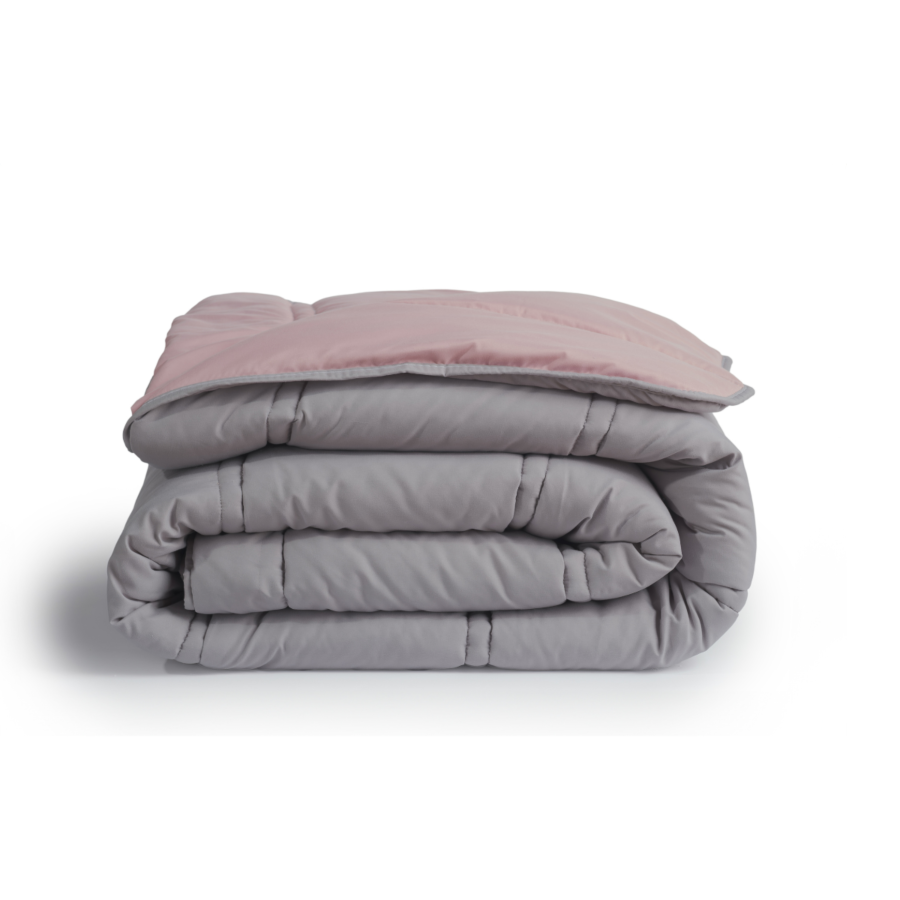 Couette Boutys Richbond Bicolore 300G - Rose / Gris Essentiel HIVER