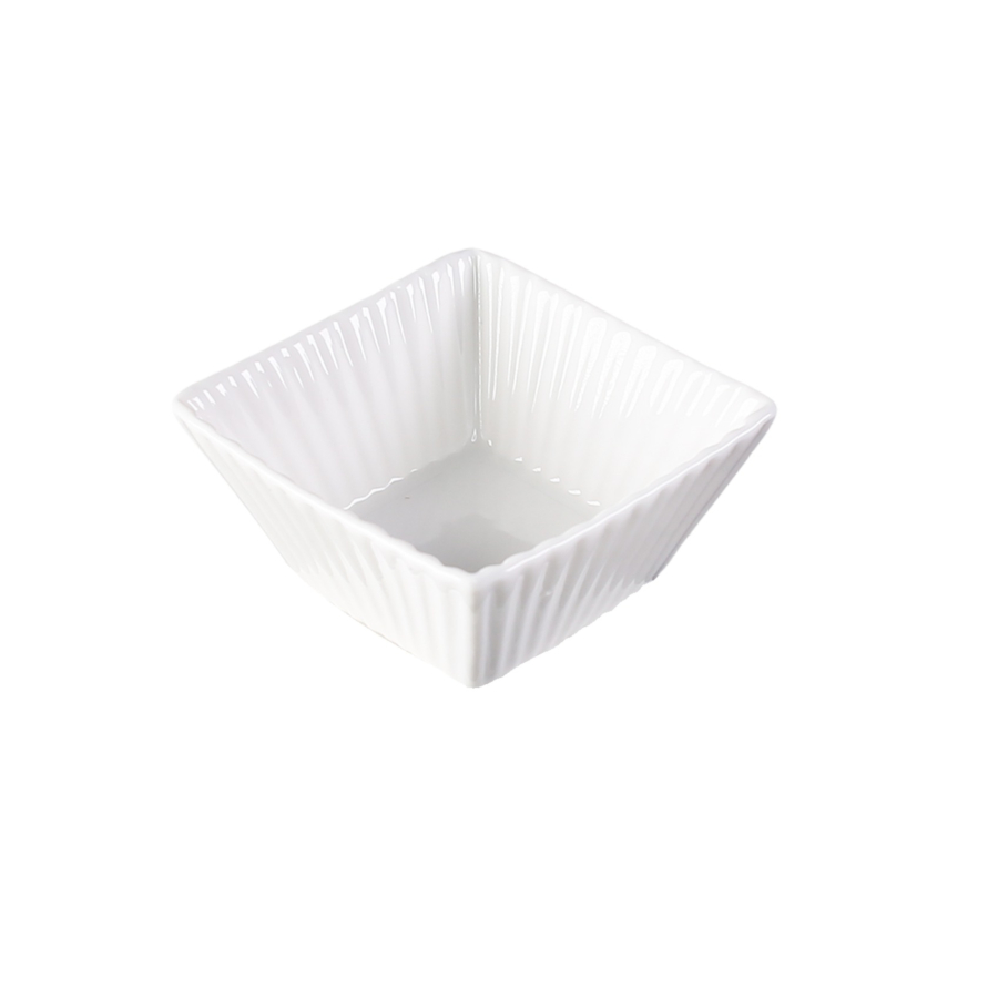 Set Apéritif En Forme Carré 6 Pièces 10Cm - Blanc Art de la table