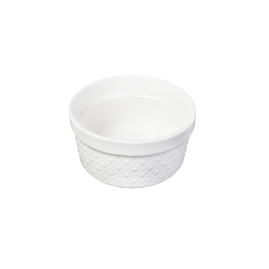 Set Apéritif Rond En Porcelaine 3 Pièces - Blanc Déstockage