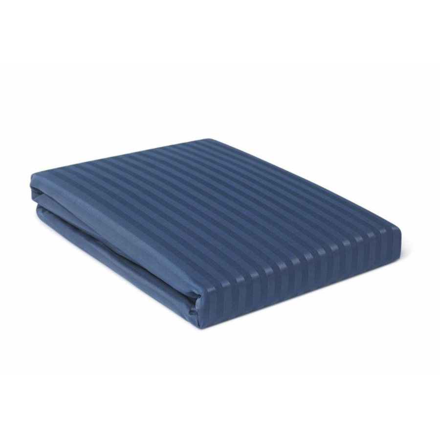 Parure De Lit Satinée Richbond - Bleu Marine Essentiel HIVER